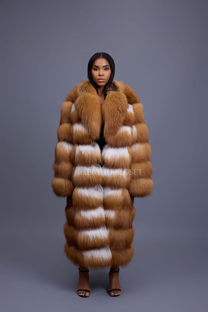 Women's Ivy Long Fox Fur Coat [Red Fox] – LeatherKloset