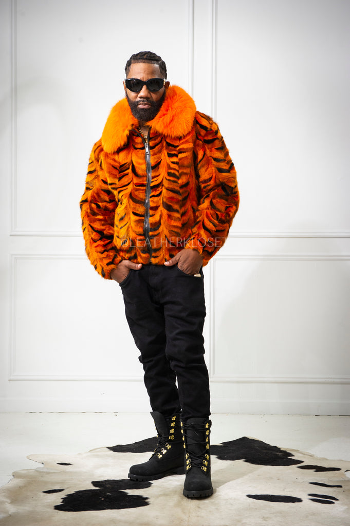 Men's Tigger 2.0 Mink Bomber Jacket [Orange Multi