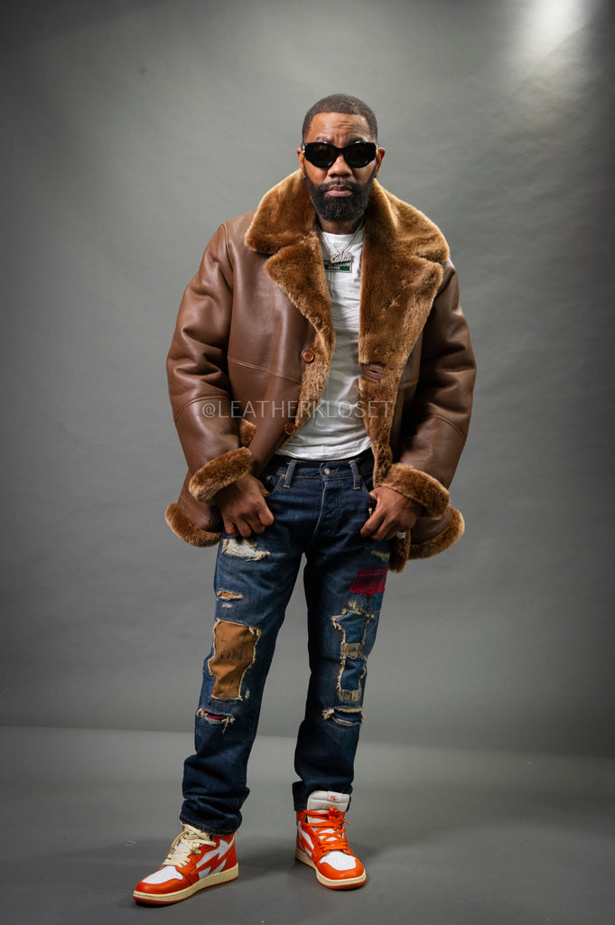 Men's Asher Sheepskin Shearling Coat [Chocolate] – LeatherKloset