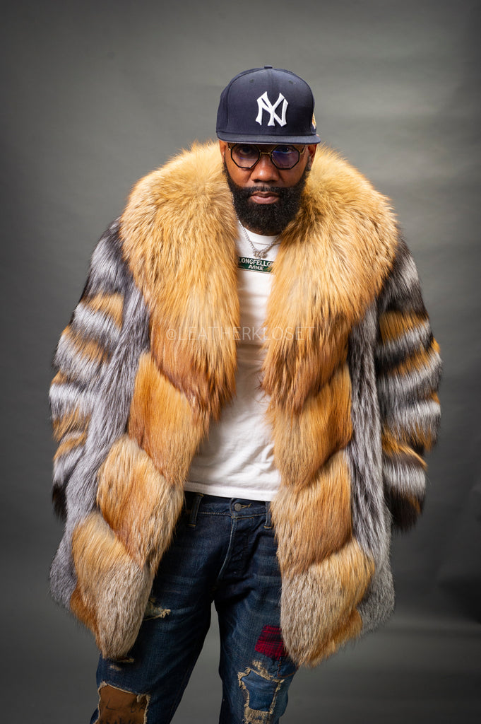 Men's Multi-Color Fox Fur Coat [Multi] – LeatherKloset