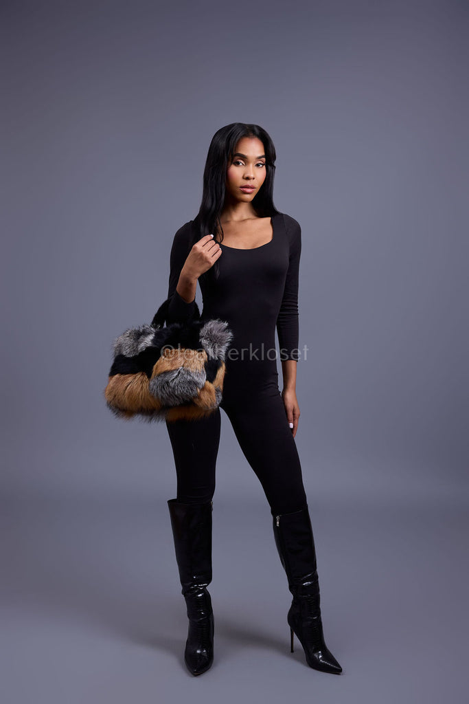 Baby Ivy Fox Fur Handbag [Multi-Color Fox] – LeatherKloset