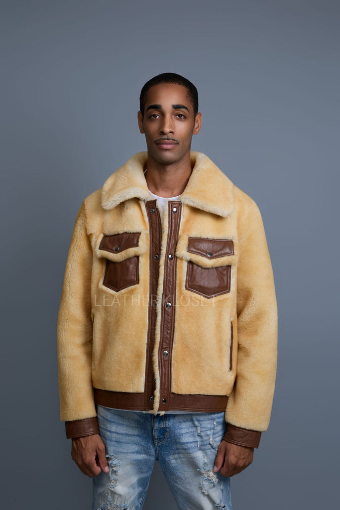 Men's Shepherd 2.0 Mouton Shearling Jacket [Whiskey] – LeatherKloset
