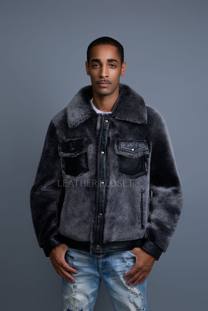 Men's Shepherd 2.0 Mouton Shearling Jacket [Shadow Black