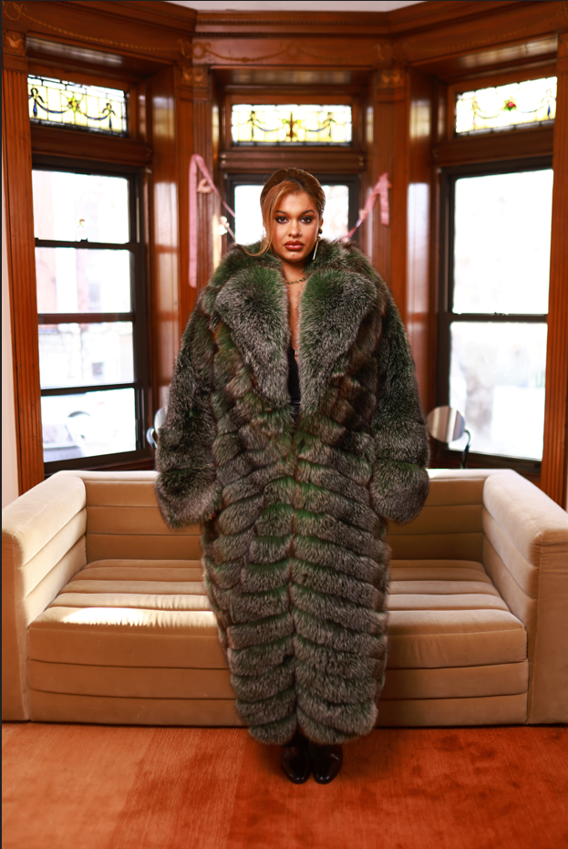 Women s Sydney Fox Trench Coat Green LeatherKloset