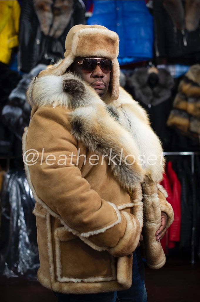 Men's Corey Sheepskin Shearling With Fox [Tan] – LeatherKloset