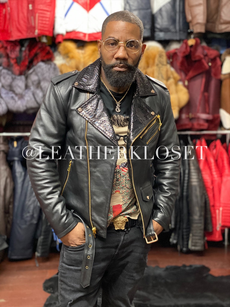 Men's Luke Classic Biker Jacket [Black] – LeatherKloset