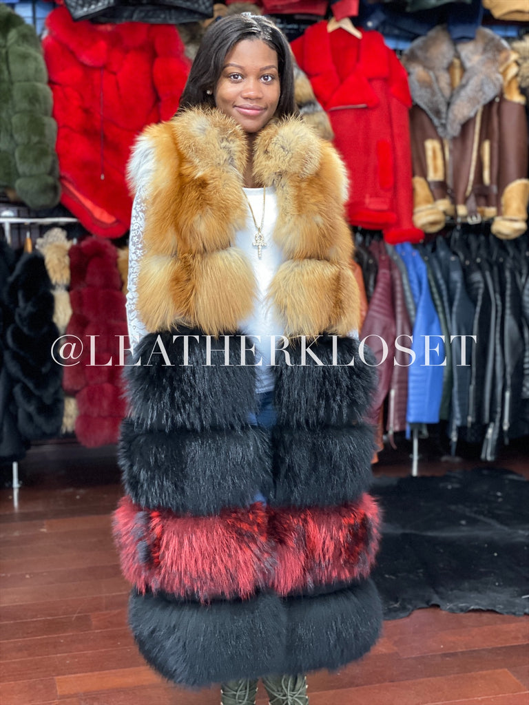 Women's Full Length Fox Fur Vest – LeatherKloset