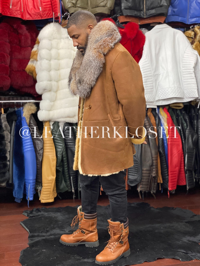 Men's Black Russian Fox Fur Coat – LeatherKloset