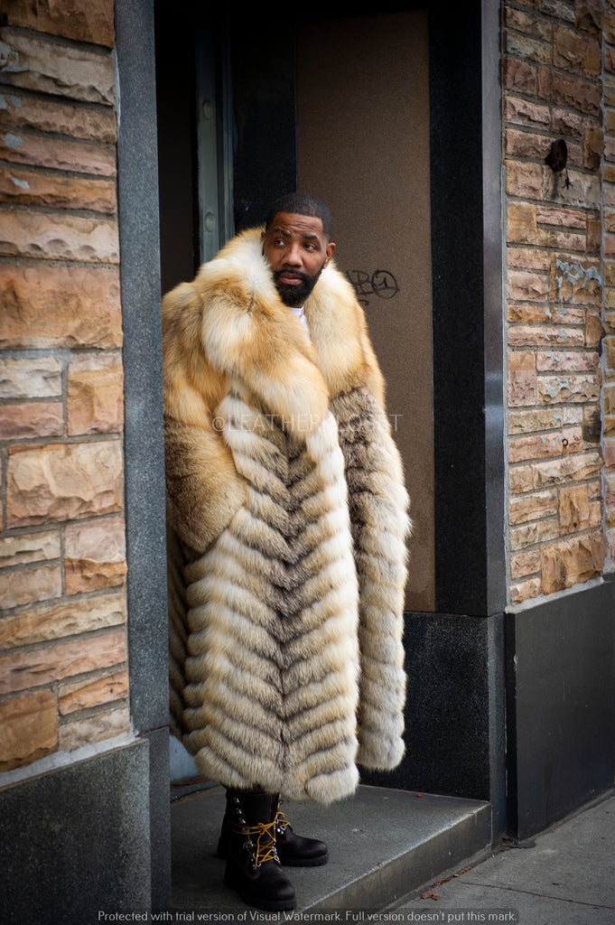 Men's Full Length Fox Fur Coat [Golden Island] – LeatherKloset