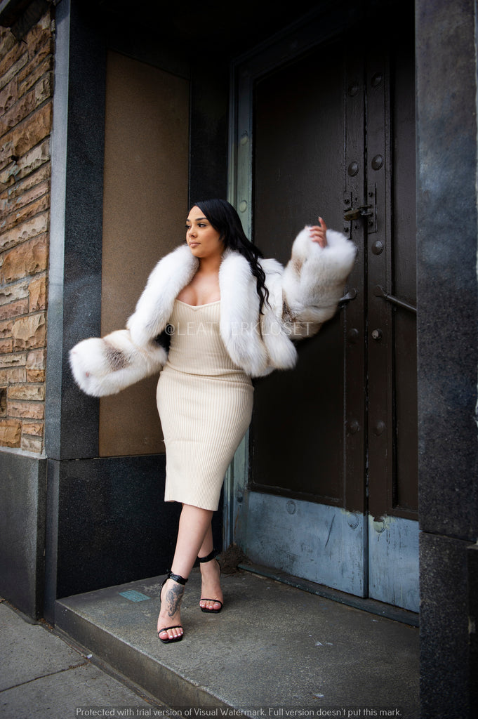 Women's Charlotte Crop Fox Bomber [Nikki Fox] – LeatherKloset