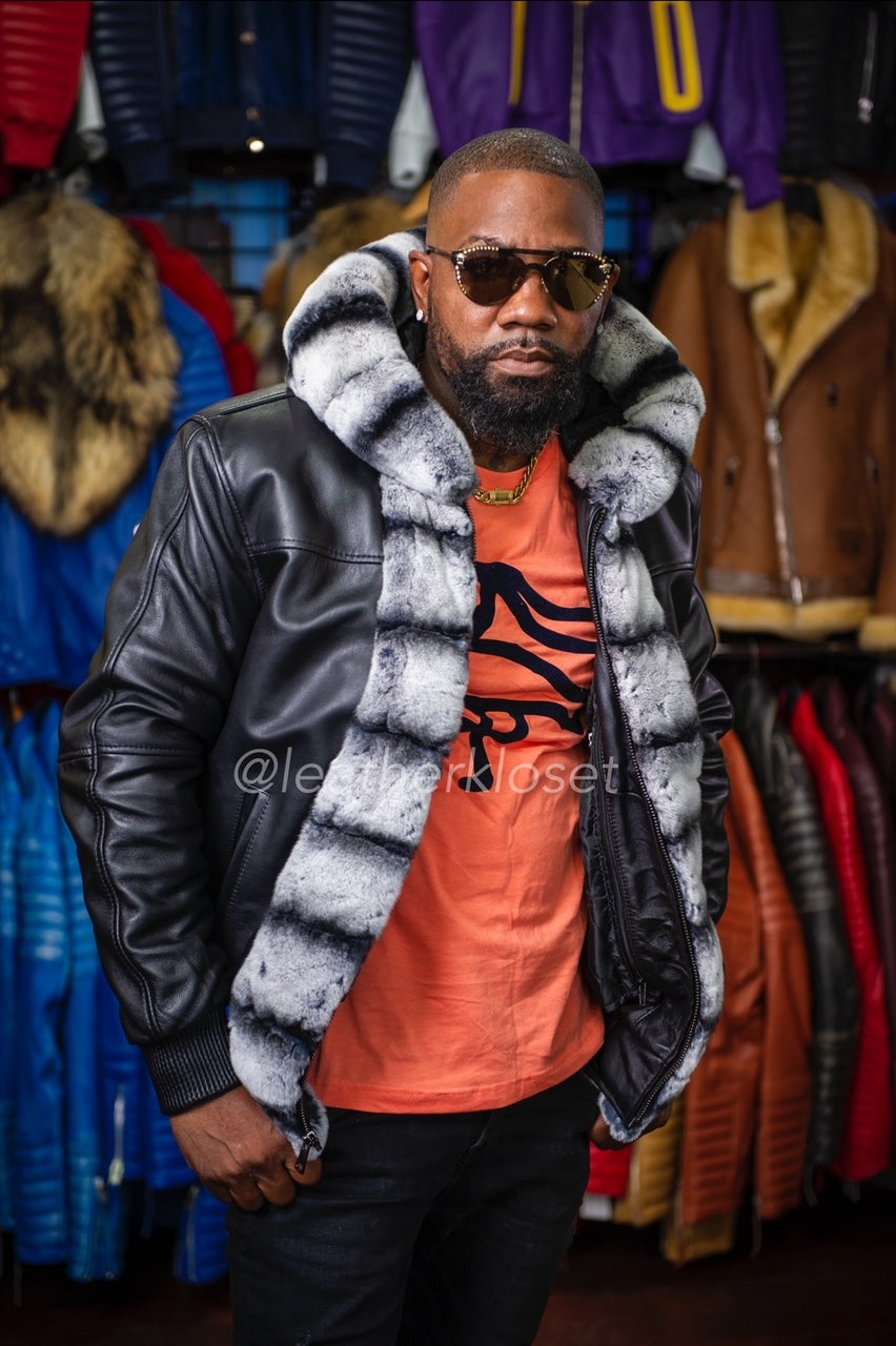 Men's Leather With Chinchilla Rex Combo – LeatherKloset