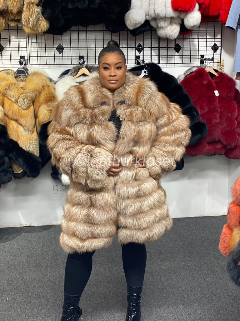 Women's Carrie Crystal Fox Jacket – LeatherKloset