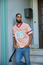 Men's Leather Jersey [Pink/Red/White]