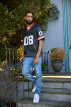 Men's Leather Jersey [Black/Red/White]