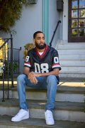 Men's Leather Jersey [Black/Red/White]