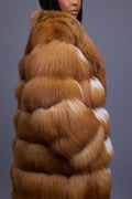 Women's Ivy Long Fox Fur Coat [Red Fox]