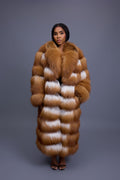 Women's Ivy Long Fox Fur Coat [Red Fox]