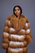 Women's Ivy Long Fox Fur Coat [Red Fox]