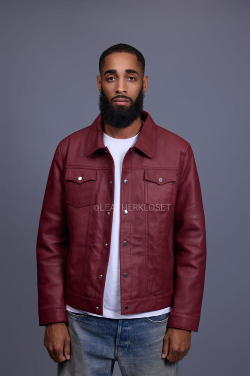 Men's Dylan Jacket Leather [Brick Red]