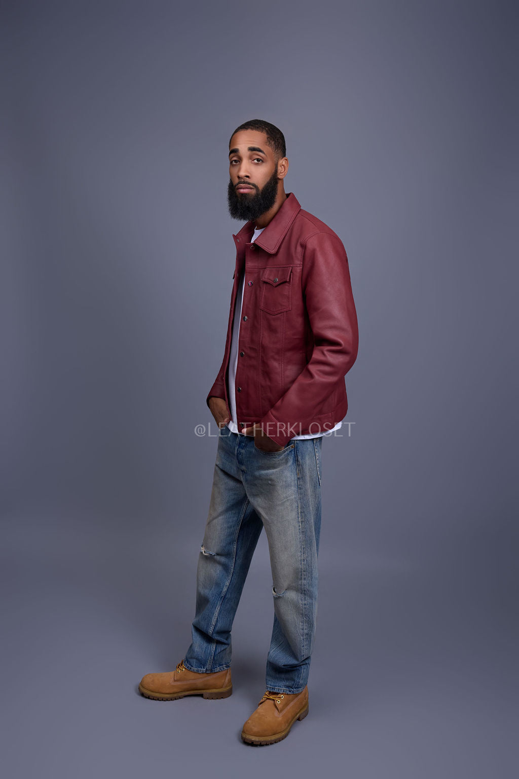 Men's Dylan Jacket Leather [Brick Red]