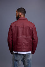 Men's Dylan Jacket Leather [Brick Red]