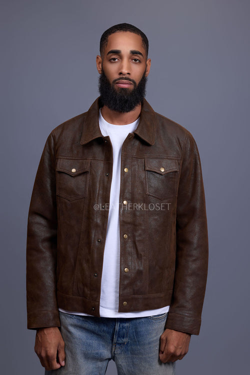 Men's Dylan Jacket Leather [Tobacco]