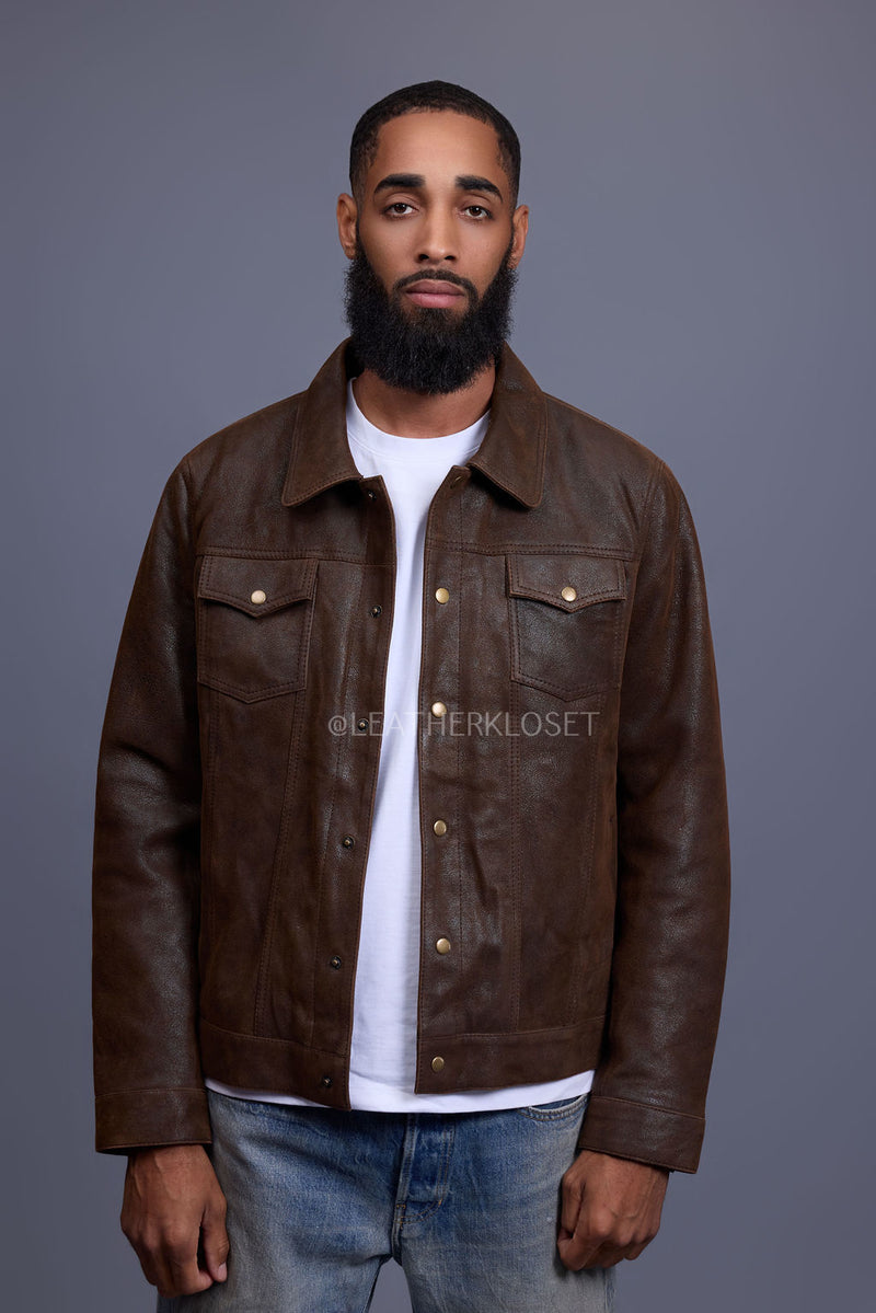 Men's Dylan Jacket Leather [Tobacco]