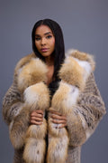 Women's Valeria Fox Fur Coat [Golden Island]