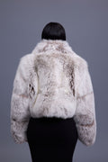 Women's Charlotte Crop Fox Bomber [Beige Frosted]