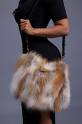 Sasha Fox Fur Crossbody Bag Medium Size [Natural]