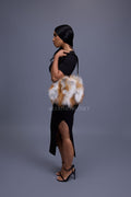 Sasha Fox Fur Crossbody Bag Small Size [Natural]