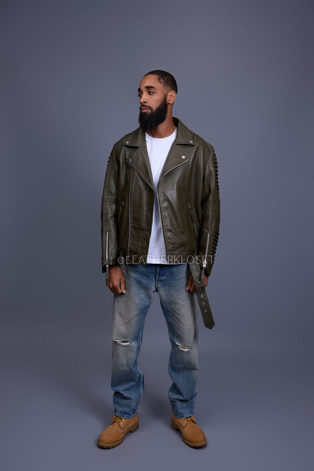 Men's Trey Biker Jacket [Olive]