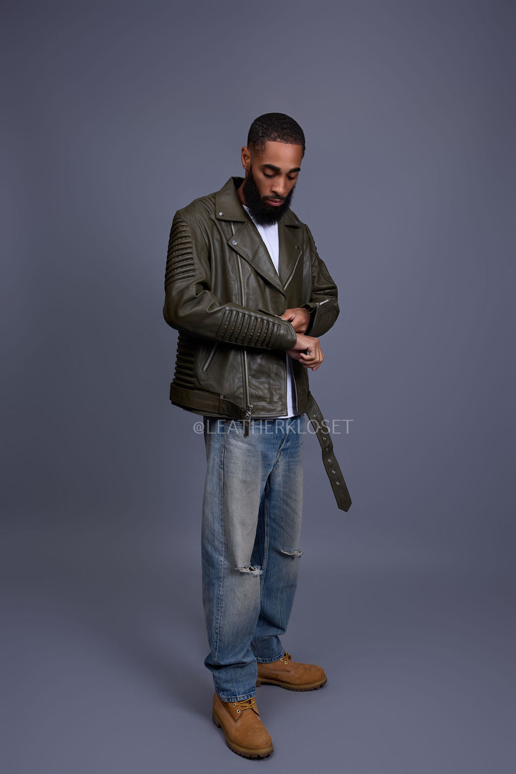 Men's Trey Biker Jacket [Olive]