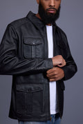 Men's Safari Leather Jacket [Black]