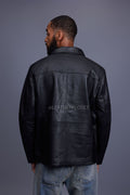Men's Safari Leather Jacket [Black]