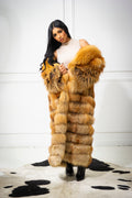 Women's Naomi Full Length Fox Trench [Natural Red Fox]