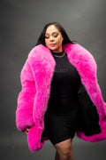Women's Fox Parka Coat [Pink]