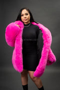 Women's Fox Parka Coat [Pink]