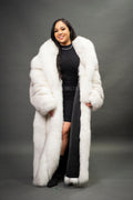 Women's Full Length Fox Trench [Arctic]
