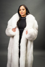Women's Full Length Fox Trench [Arctic]