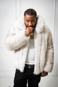 Men's Miles Fox Fur Bomber Jacket [Natural White]