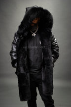 Men's Stealth Real Sheepskin Shearling Duffle [Black]
