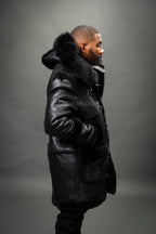 Men's Stealth Real Sheepskin Shearling Duffle [Black]