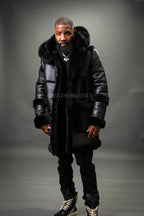 Men's Stealth Real Sheepskin Shearling Duffle [Black]