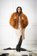 Women's Celia Mongolian Fur Jacket [Oatmeal]