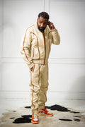 Men’s Brayden Leather Track Suit Sweatsuit