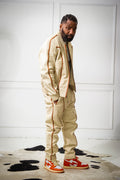 Men’s Brayden Leather Track Suit Sweatsuit