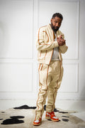Men’s Brayden Leather Track Suit Sweatsuit