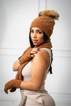 Women's Cashmere Gift Set [Brown]