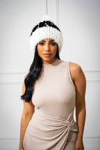 Women's Knitted Mink Beanie [Multi Color]